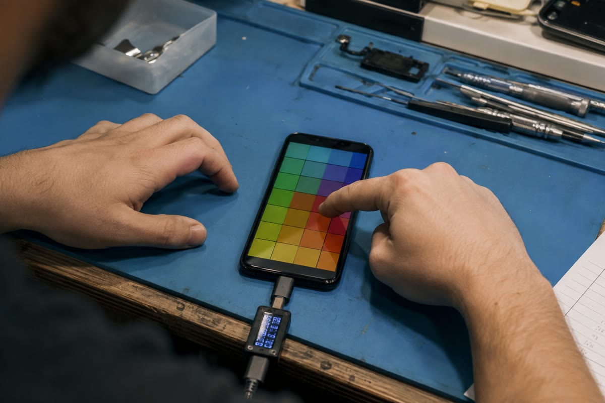 Ilustrativni prikaz: končno testiranje popravljene naprave